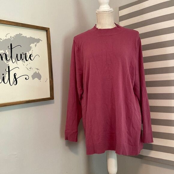 Torrid Dusty Pink Mock Neck Pullover Sweater Size 3 - Picture 1 of 8